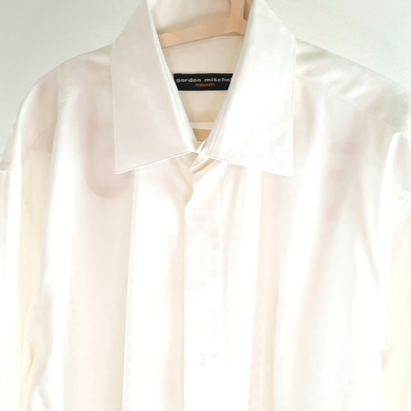 Business Style Gordon Mitchell Luxury 17 Long sleeve cuffs Classy dress shirt - Picture 13 of 13